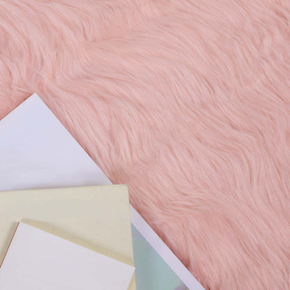 Tappeto in finta TAFALLA Rosa 60 x 110 cm Poliestere