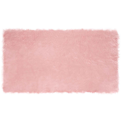 Tappeto in finta TAFALLA Rosa 60 x 110 cm Poliestere