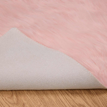 Tappeto in finta TAFALLA Rosa 80 x 150 cm Poliestere
