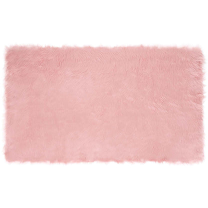 Tappeto in finta TAFALLA Rosa 100 x 200 cm Poliestere