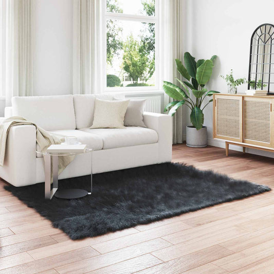 Tappeto Pecora Tafalla Nero 160 x 230 cm Poliestere