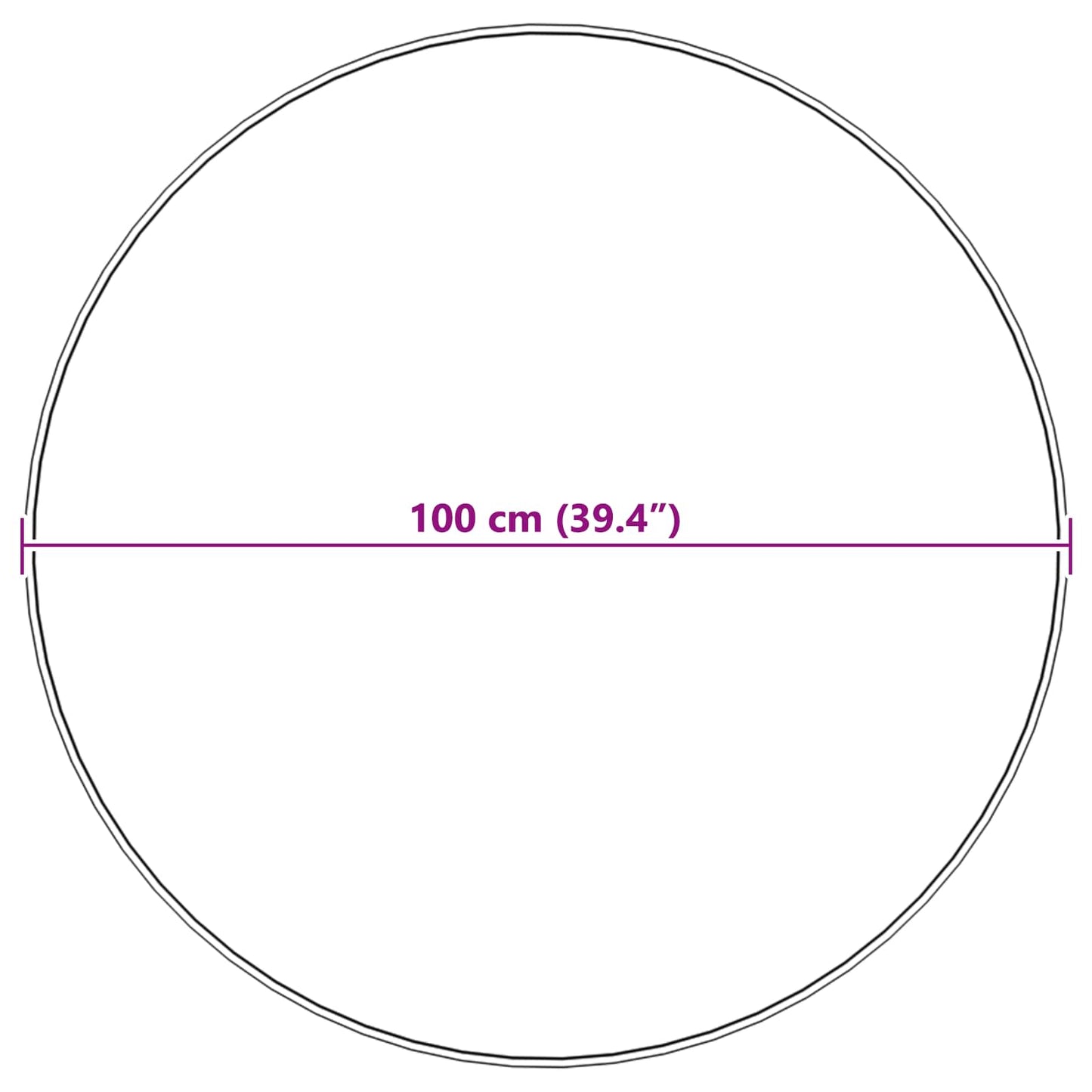 Tappeto Pecora Tafalla Nero Ø 100 cm Poliestere