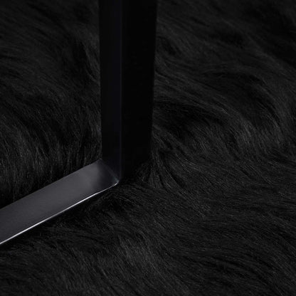 Tappeto Pecora Tafalla Nero Ø 120 cm Poliestere