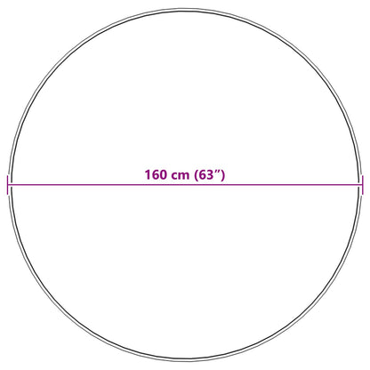 Tappeto Pecora Tafalla Nero Ø 160 cm Poliestere