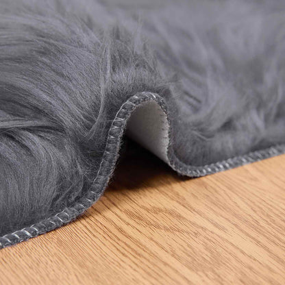 Tappeto Pecora Tafalla Antracite 80 x 150 cm Poliestere