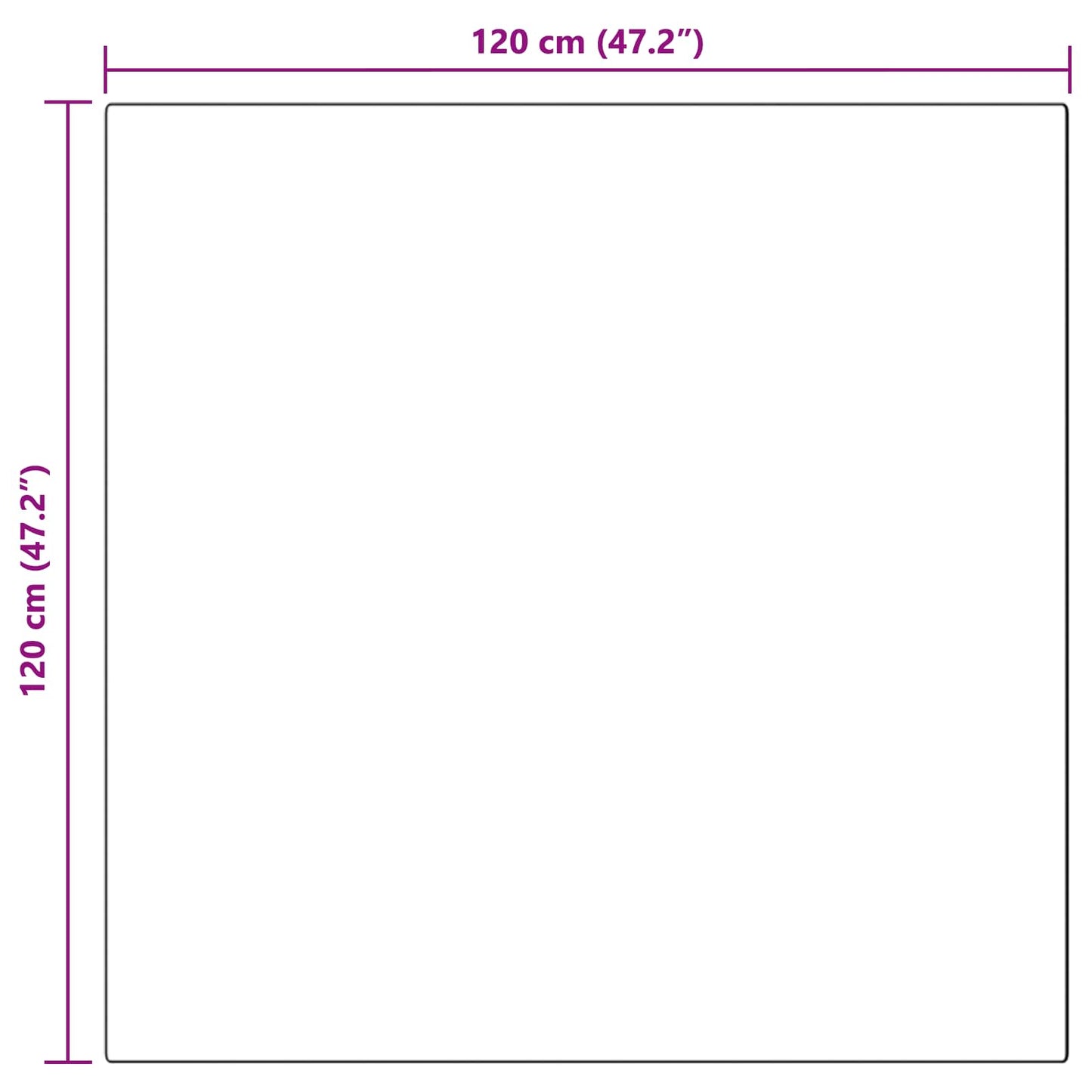Tappeto Pecora Tafalla Antracite 120 x 120 cm Poliestere