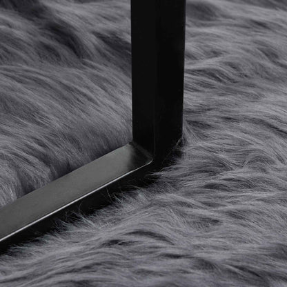Tappeto Pecora Tafalla Antracite 160 x 160 cm Poliestere