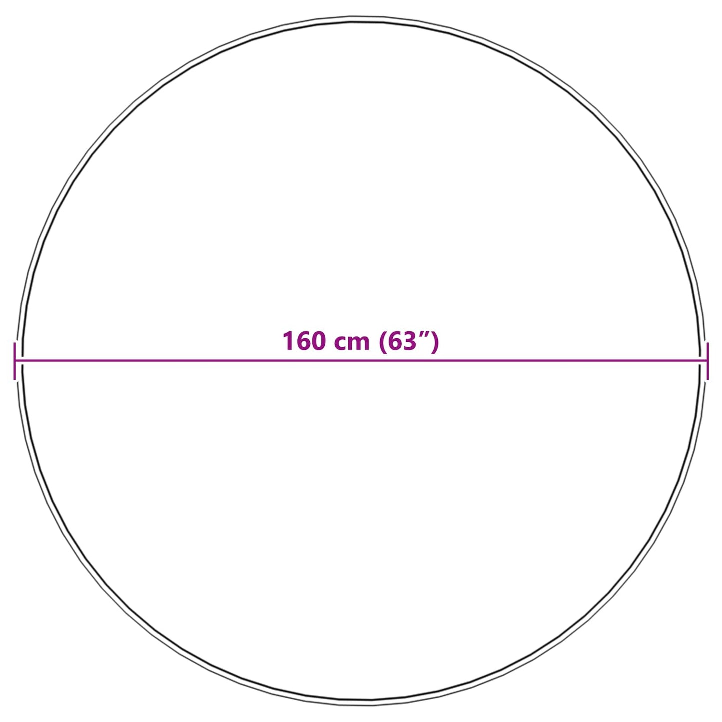 Tappeto Pecora Tafalla Antracite Ø 160 cm Poliestere