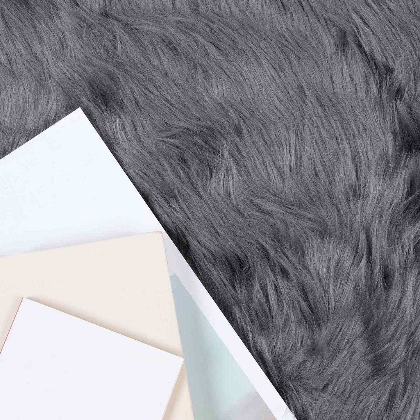 Tappeto Pecora Tafalla Antracite 80 x 120 cm Poliestere