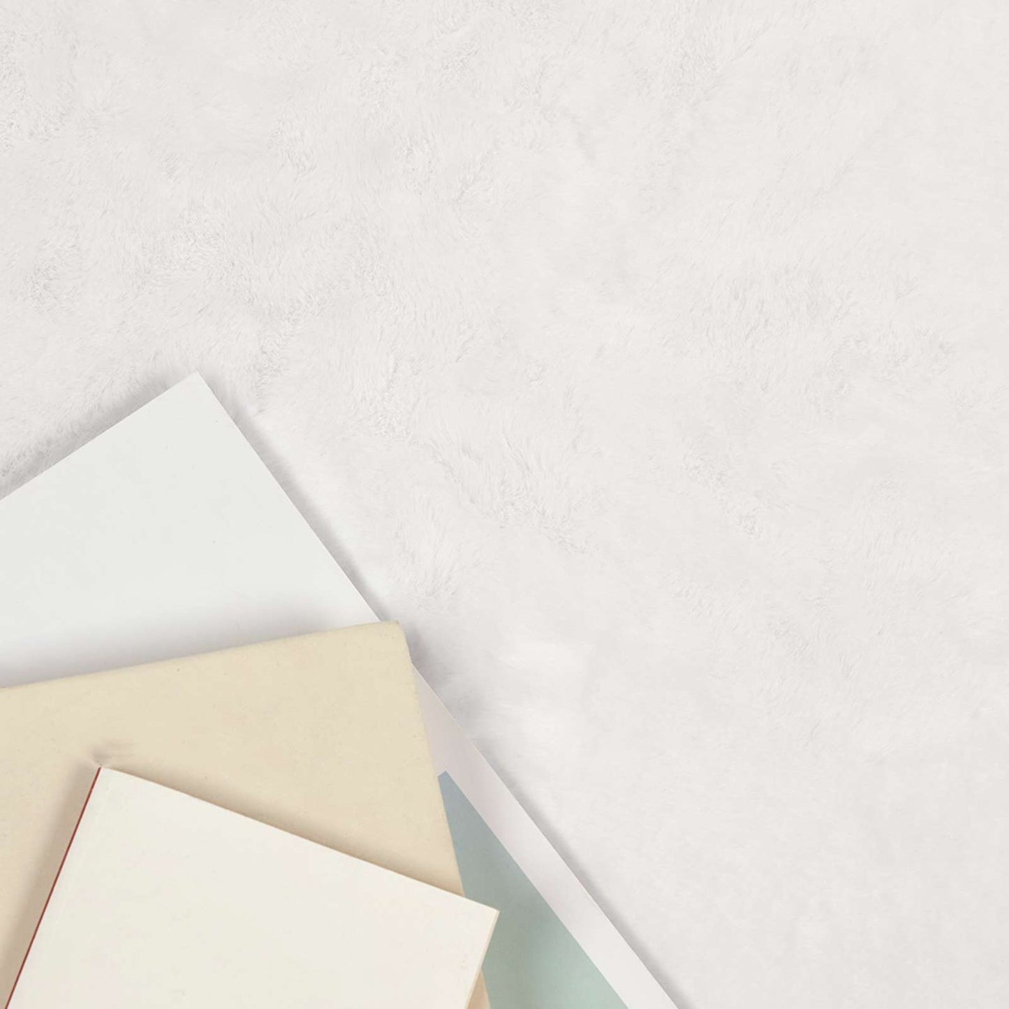 Tappeto in Pelliccia Sintetica di Coniglio Olite Bianco