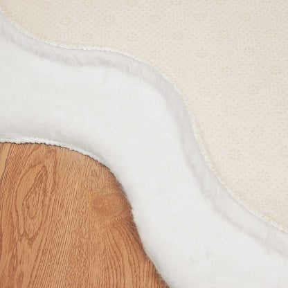 Tappeto in Pelliccia Sintetica di Coniglio Olite Bianco