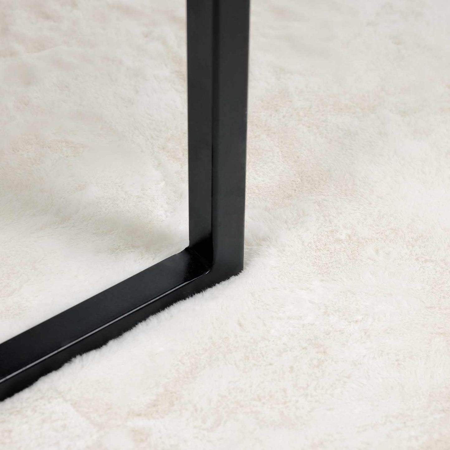 Tappeto in Pelliccia Sintetica di Coniglio Olite Crema