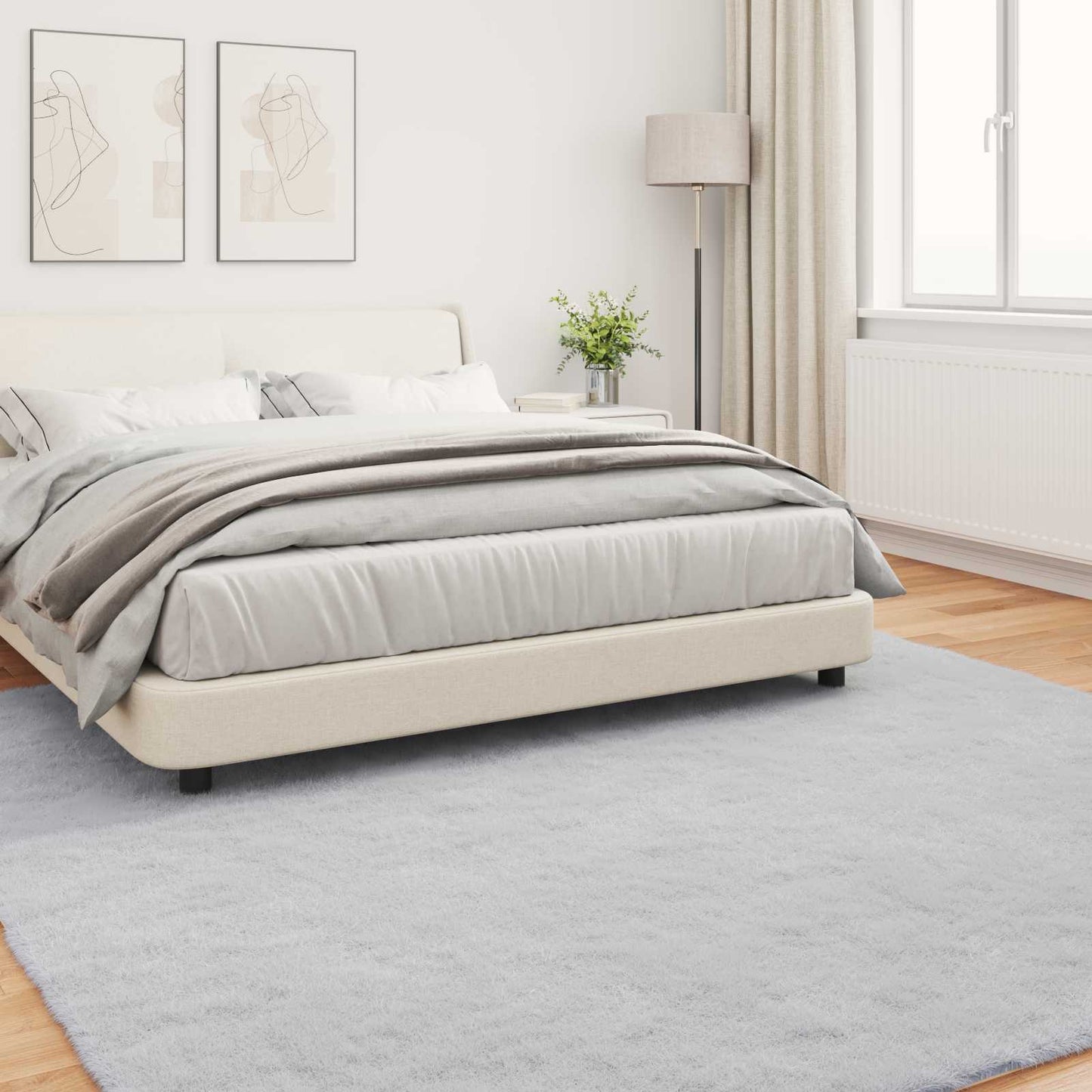 Tappeto in Pelliccia Sintetica di Coniglio Olite Grigio