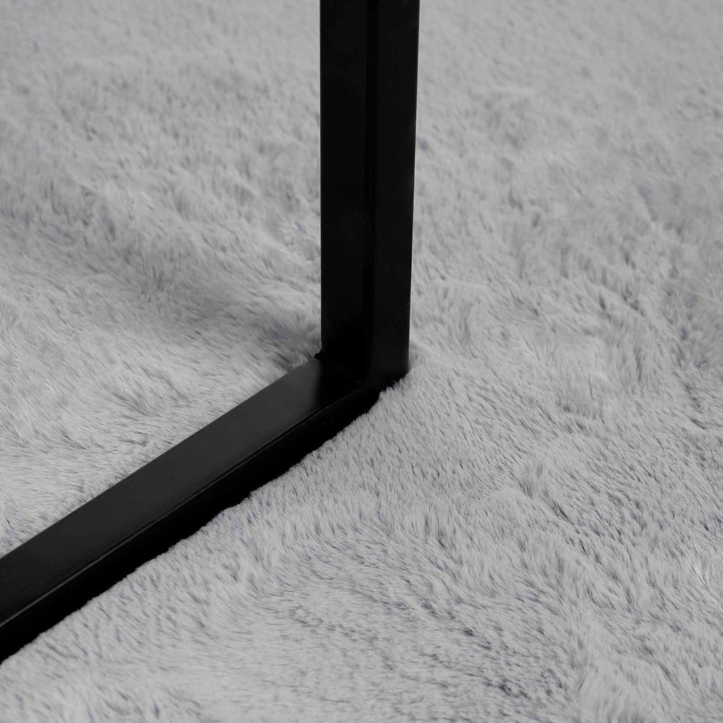 Tappeto in Pelliccia Sintetica di Coniglio Olite Grigio Ø 80 cm