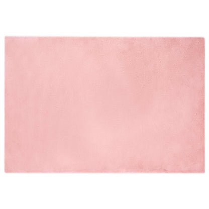 Tappeto in Pelliccia Sintetica di Coniglio Olite Rosa
