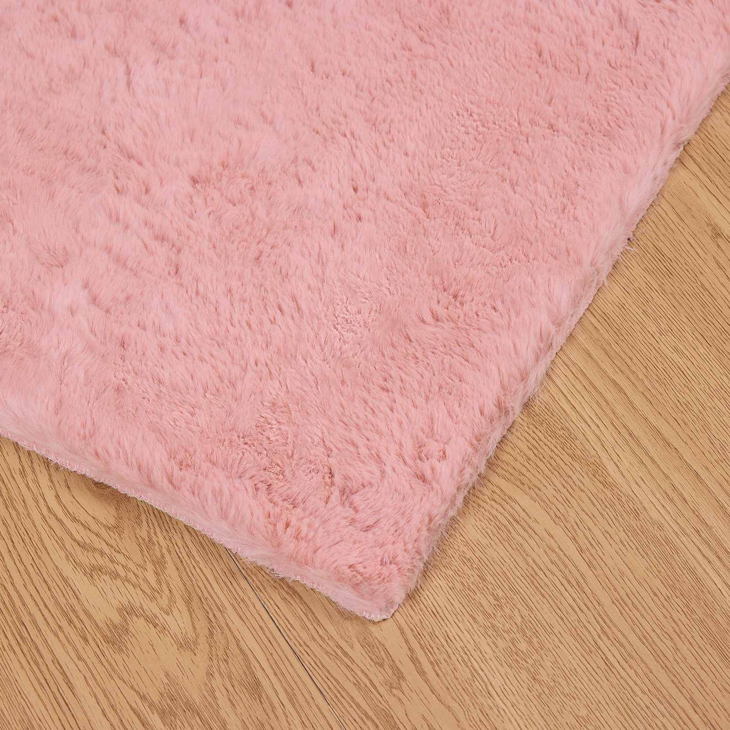 Tappeto antiscivolo in sintetica di coniglio OLITE Rosa