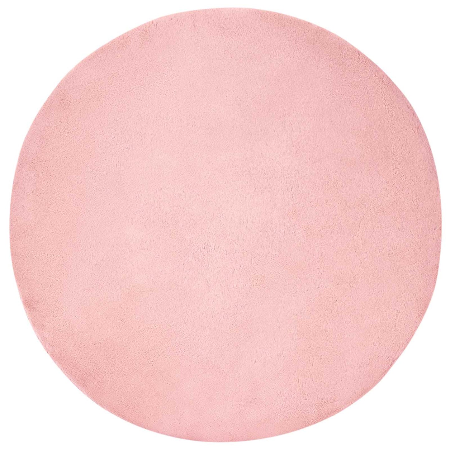 Tappeto in Pelliccia Sintetica di Coniglio Olite Rosa Ø 80 cm