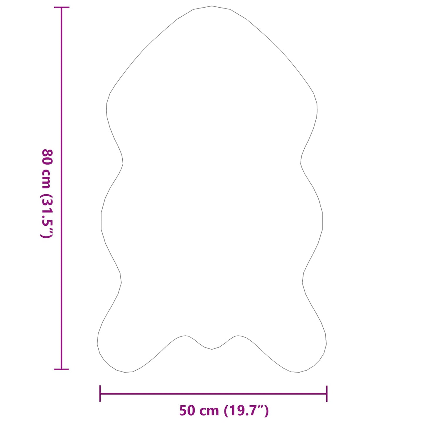 Tappeto in Pelliccia Sintetica di Coniglio Olite Rosa