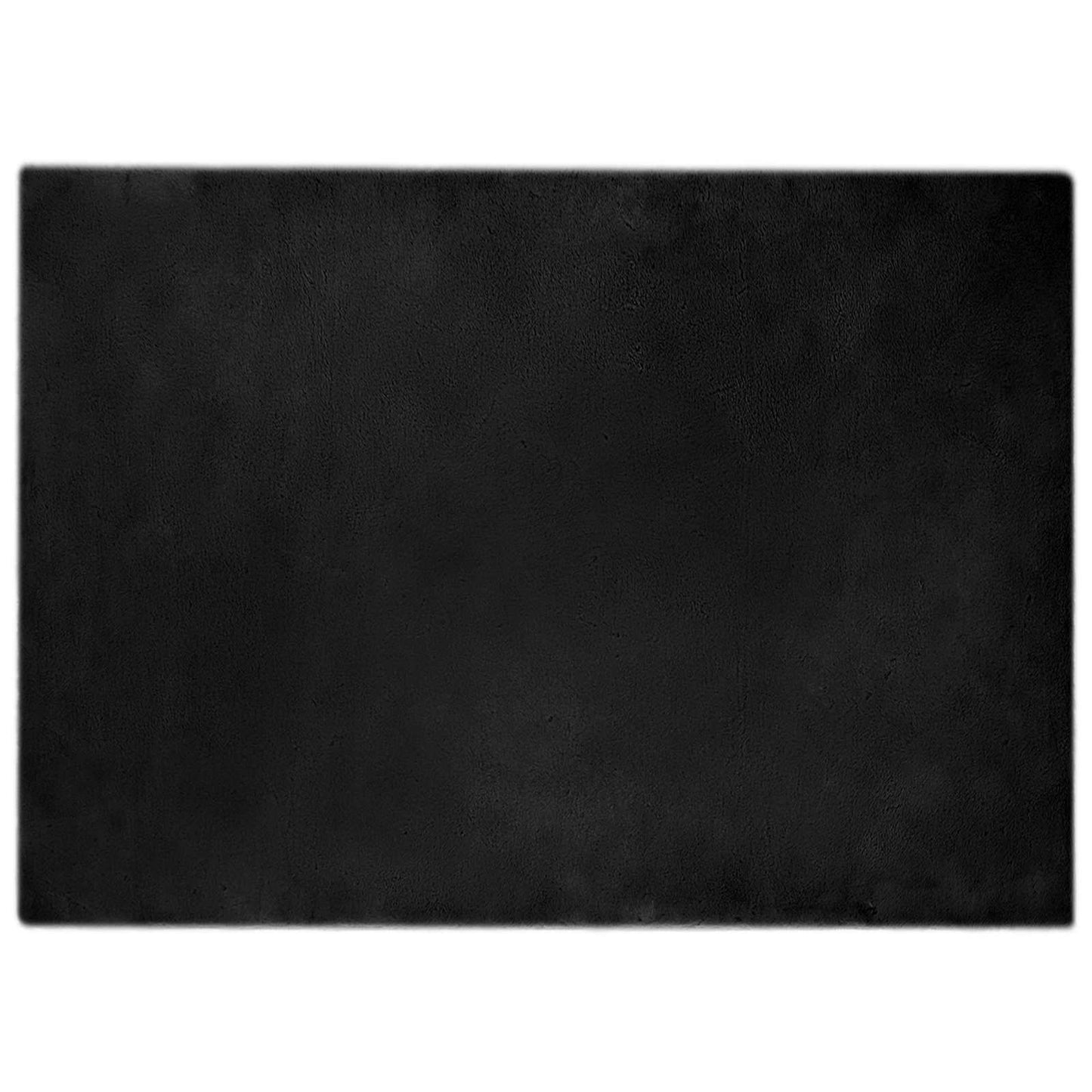Tappeto antiscivolo in sintetica di coniglio OLITE Nero