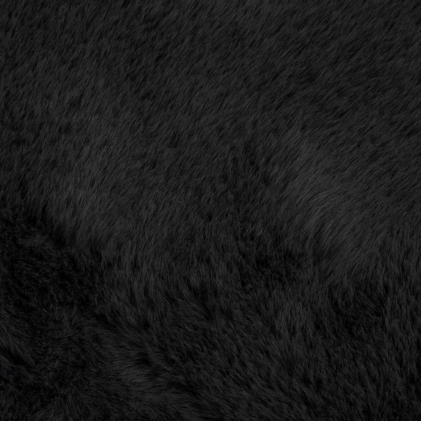 Tappeto antiscivolo in sintetica di coniglio OLITE Nero Ø 80 cm