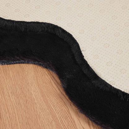 Tappeto in Pelliccia Sintetica di Coniglio Olite Nero