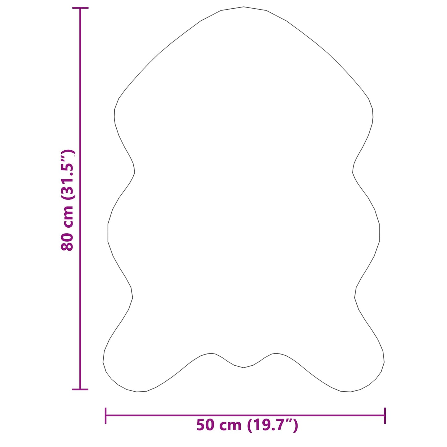 Tappeto antiscivolo in sintetica di coniglio OLITE Nero