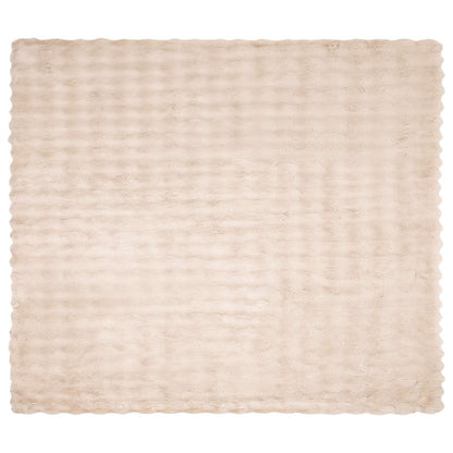 Coperta in Pelliccia di Coniglio Finta Beige 130 x 150 cm
