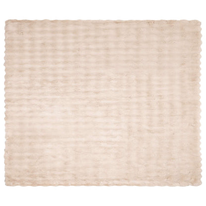Coperta in Pelliccia di Coniglio Finta Beige 220 x 240 cm