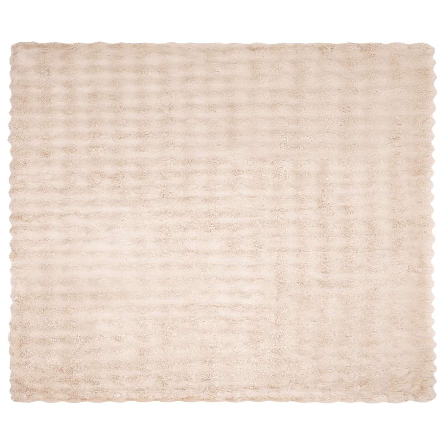 Coperta in Pelliccia di Coniglio Finta 4 pcs Beige 240 x 270 cm