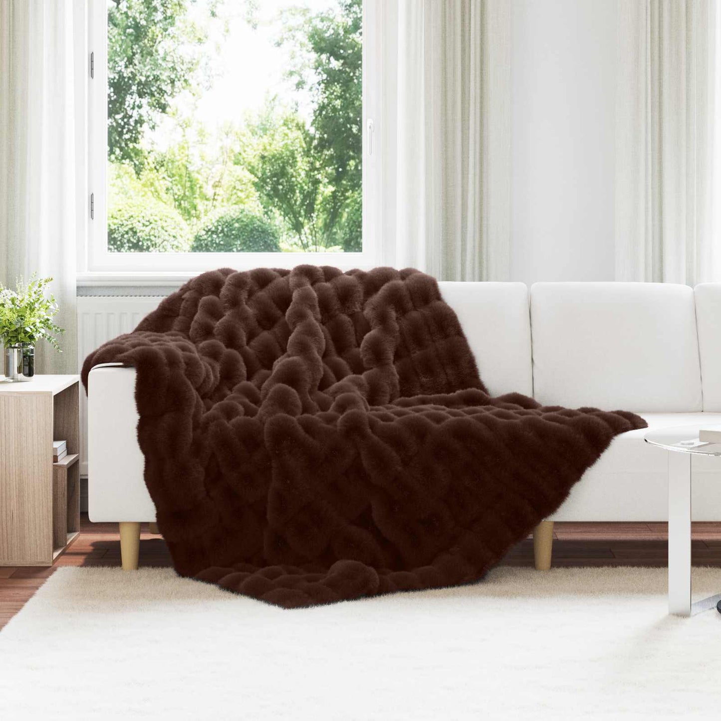 Coperta antiscivolo in sintetica di coniglio Olite 4 pcs