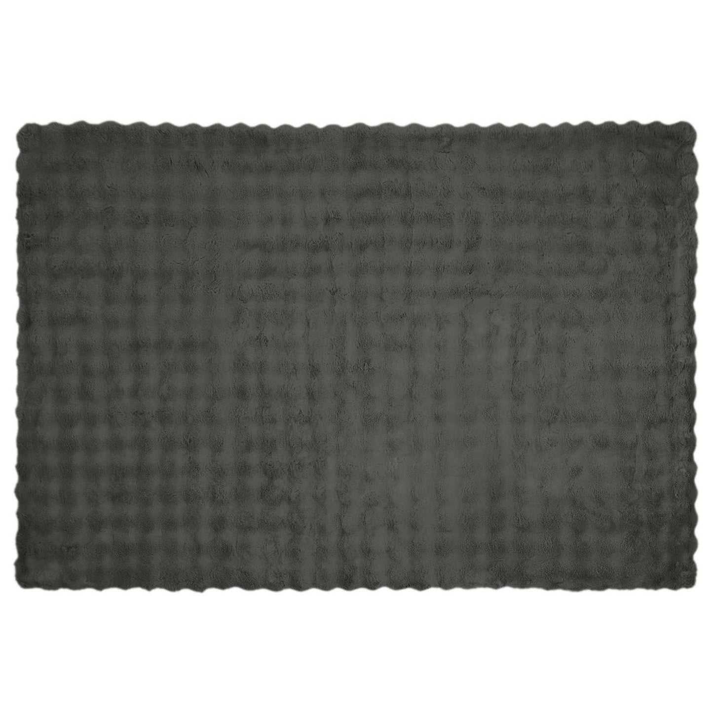 Coperta in Pelliccia di Coniglio Finta Grigio scuro