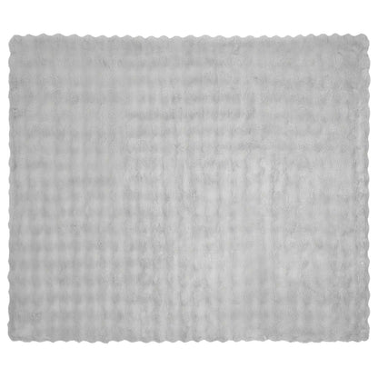 Coperta in Pelliccia di Coniglio Finta Grigio 220 x 240 cm