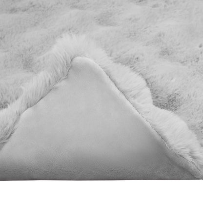 Coperta antiscivolo in sintetica di coniglio Olite 4 pcs Grigio
