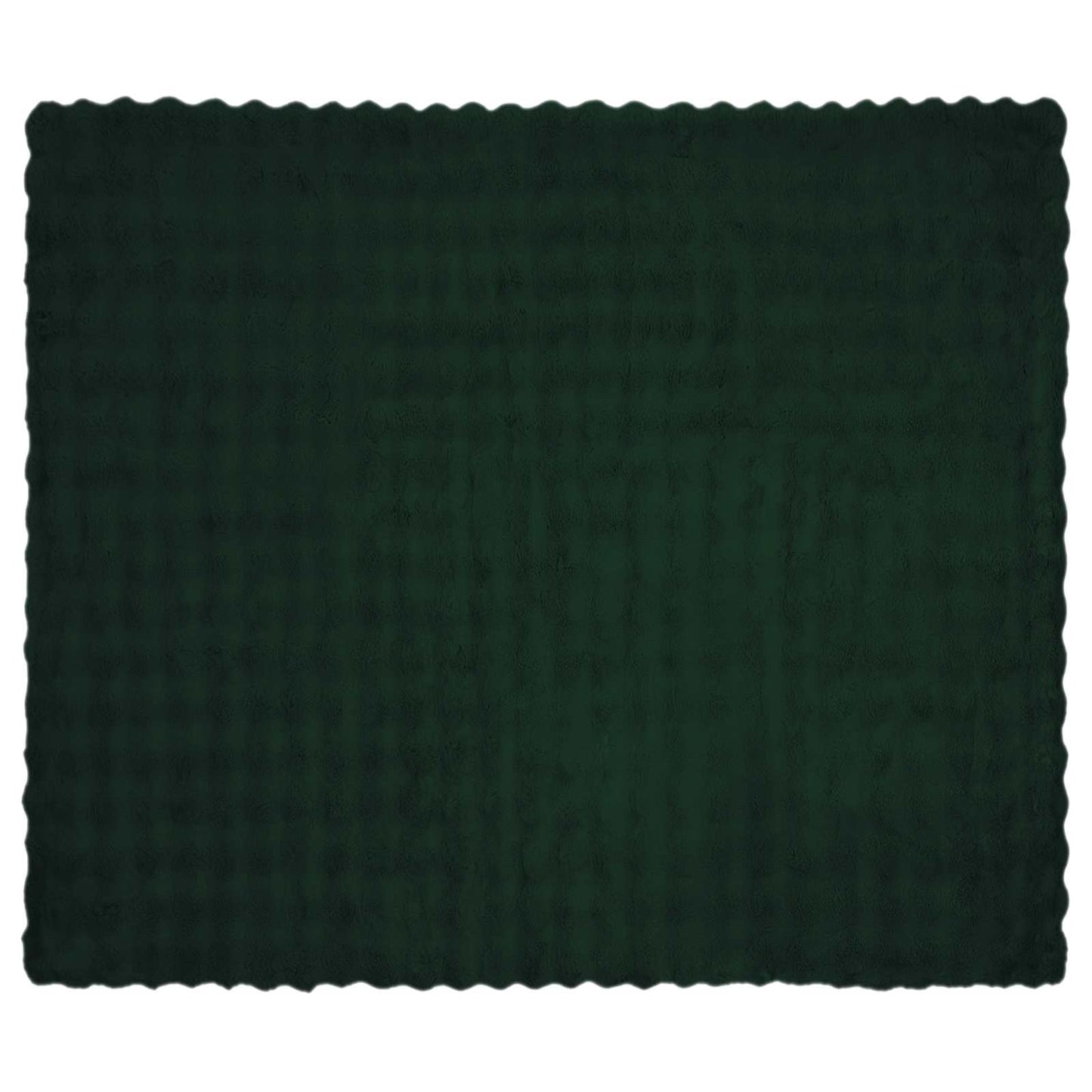 Coperta in Pelliccia di Coniglio Finta Verde Scuro 220 x 240 cm