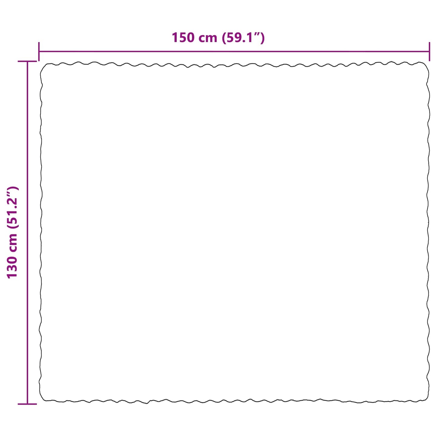 Coperta in Pelliccia di Coniglio Finta Nero 130 x 150 cm