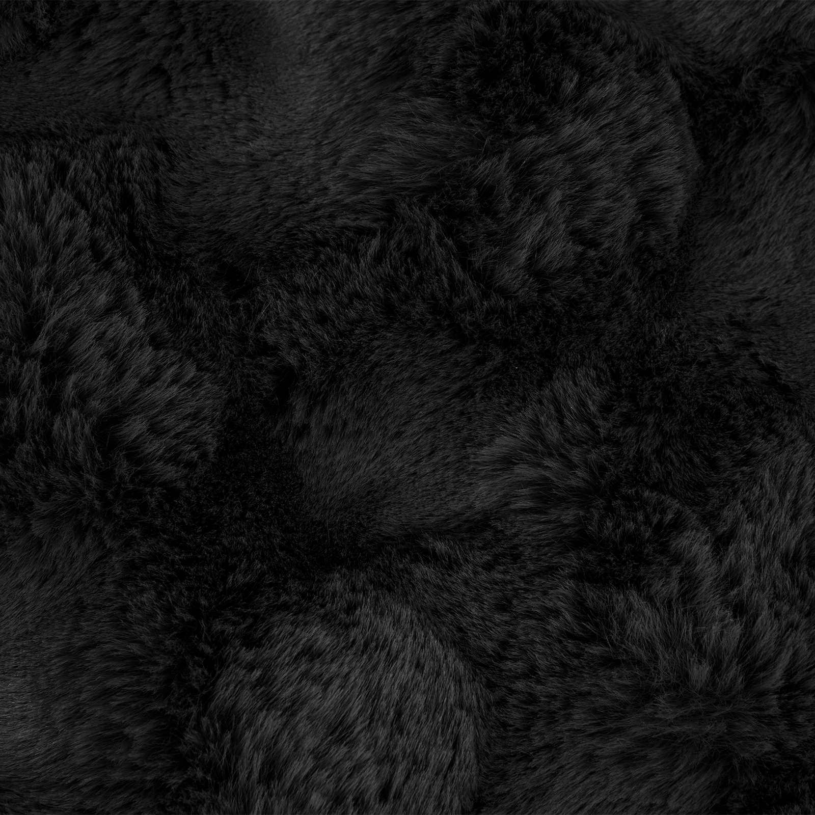 Coperta antiscivolo in sintetica di coniglio Olite 4 pcs Nero | homemem39