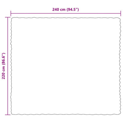 Coperta in Pelliccia di Coniglio Finta Bianco 220 x 240 cm