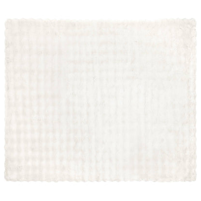 Coperta in Pelliccia di Coniglio Finta Bianco 220 x 240 cm