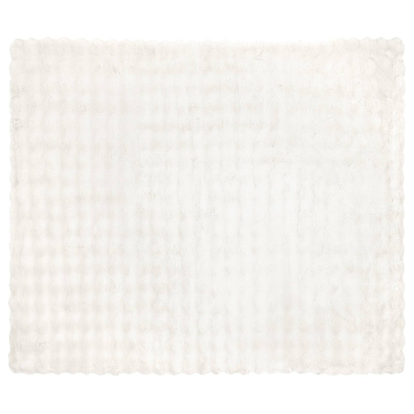 Coperta in Pelliccia di Coniglio Finta 4 pcs Bianco