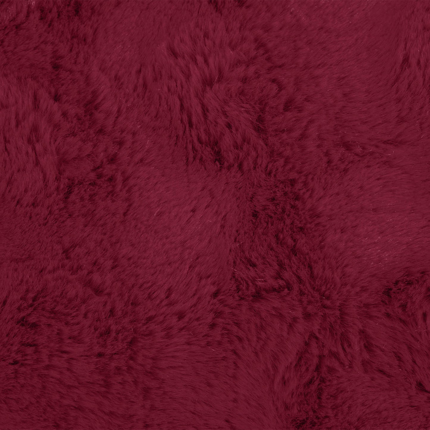 Coperta in Pelliccia di Coniglio Finta Rosso Bordeaux