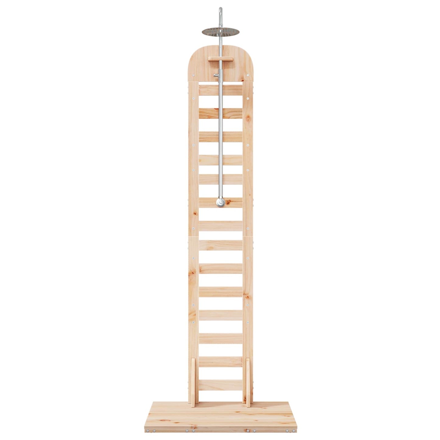 Doccia da esterno 223 cm Legno massello di pino e acciaio inox | homemem39