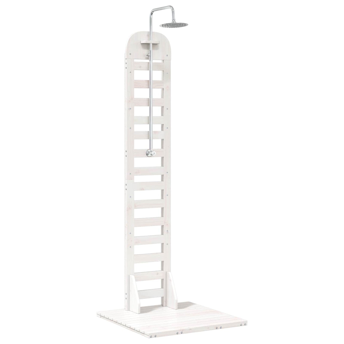 Doccia da esterno 223 cm Legno massello di pino e acciaio inox | homemem39