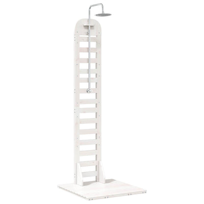 Doccia da esterno 223 cm Legno massello di pino e acciaio inox | homemem39