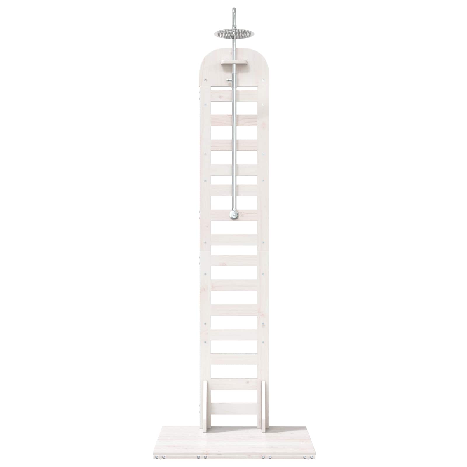 Doccia da esterno 223 cm Legno massello di pino e acciaio inox | homemem39