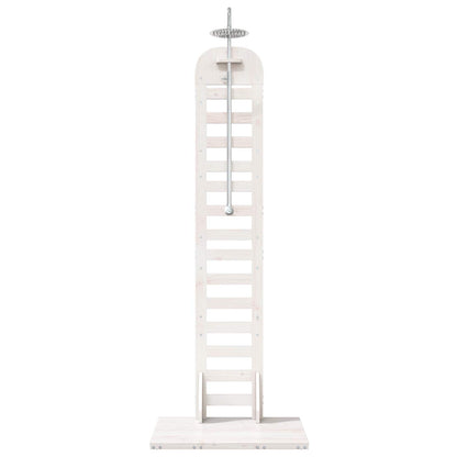 Doccia da esterno 223 cm Legno massello di pino e acciaio inox | homemem39