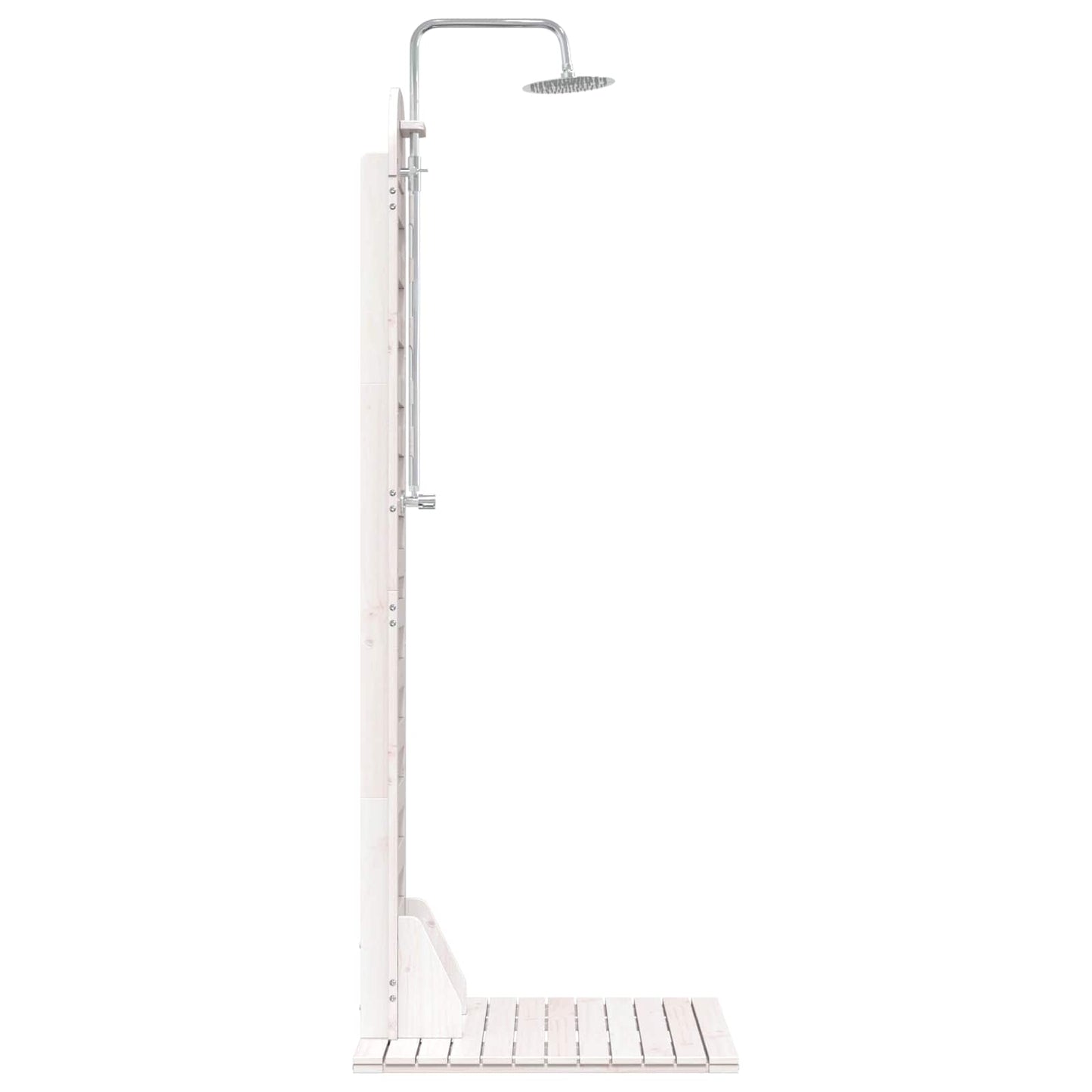 Doccia da esterno 223 cm Legno massello di pino e acciaio inox | homemem39