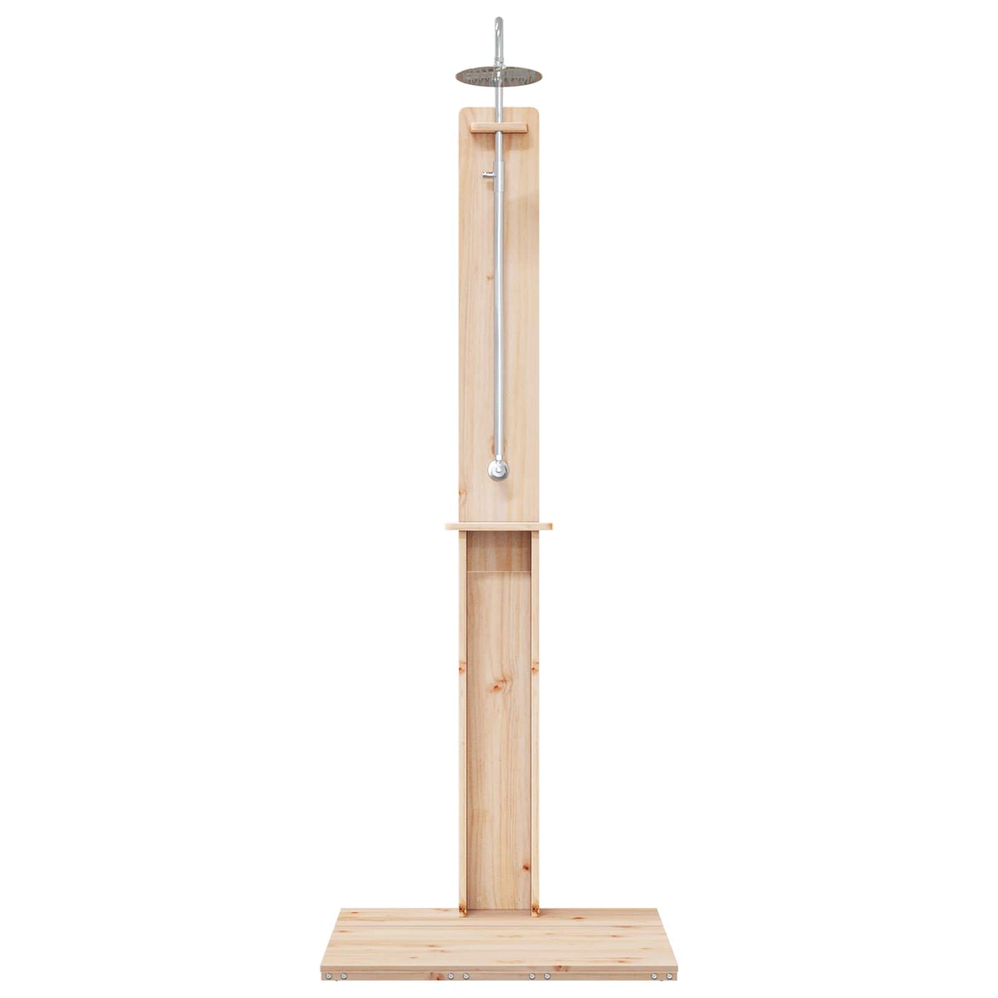 Doccia da esterno 206 cm Legno massello di pino e acciaio inox | homemem39