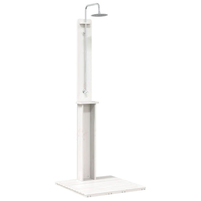 Doccia da esterno 206 cm Legno massello di pino e acciaio inox | homemem39