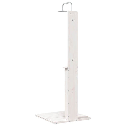 Doccia da esterno 206 cm Legno massello di pino e acciaio inox | homemem39