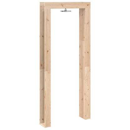 Doccia da esterno 226 cm Legno massello di pino e acciaio inox | homemem39